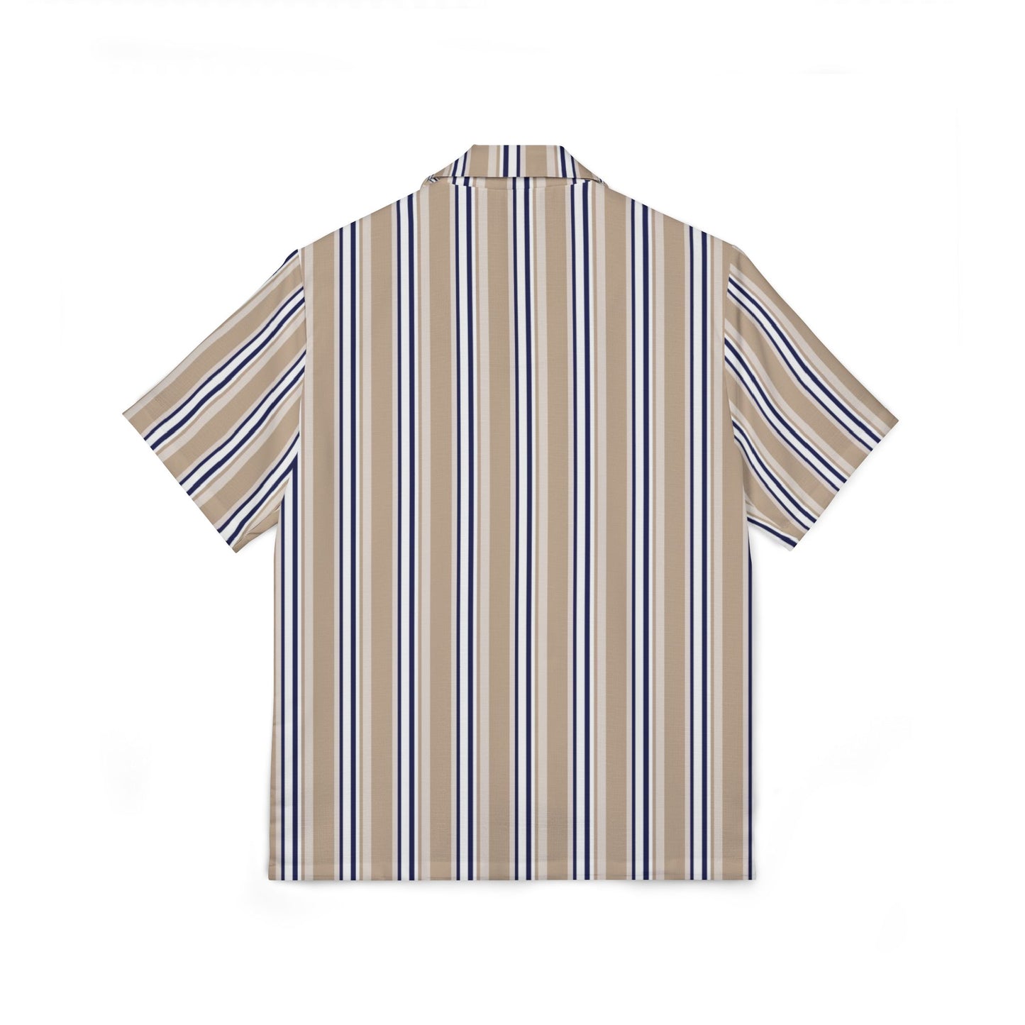 Men's Riviera Stripe Resort Shirt – Beige & Navy