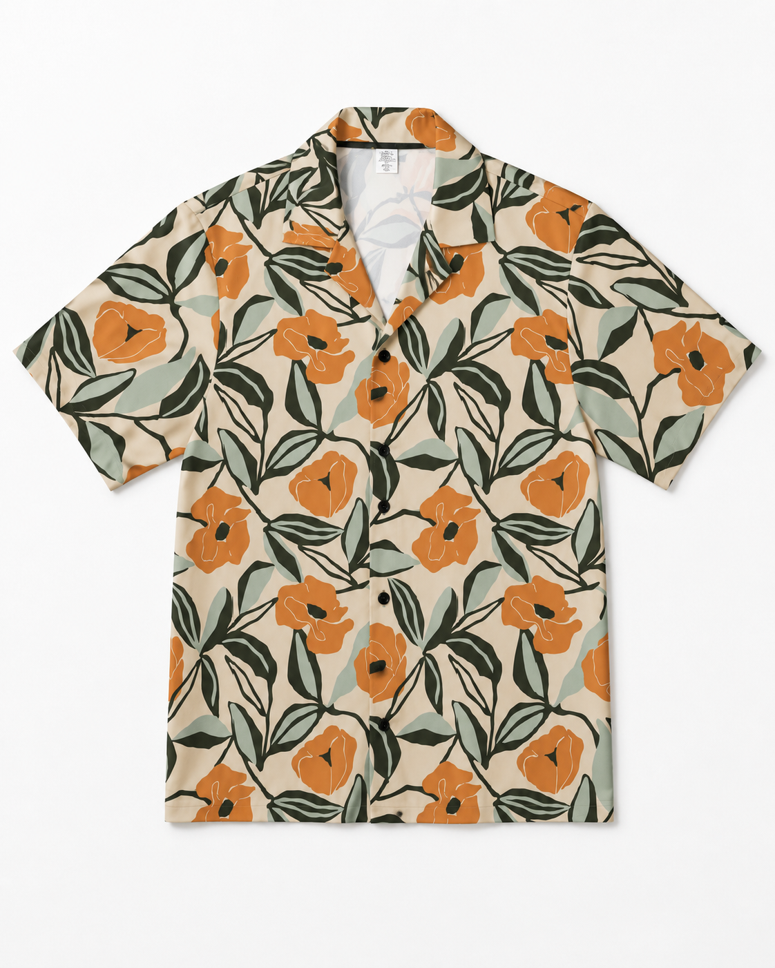 Floral patterned shirt on a white background