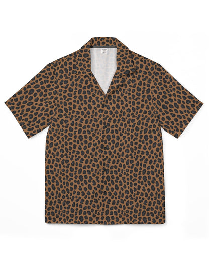Short-sleeve shirt with a pattern on a white background