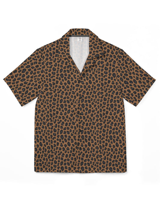 Short-sleeve shirt with a pattern on a white background