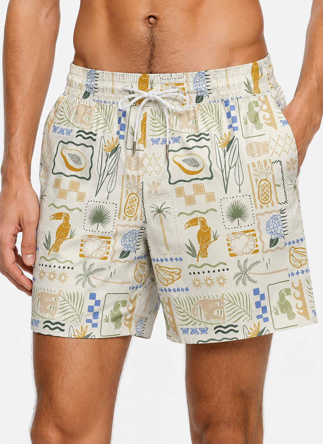 Men's Tropical Escape Swim Shorts – Sand & Sage