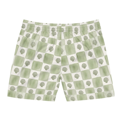 Men's Coastal Cottage Swim Shorts – Sage & White
