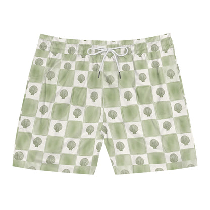 Men's Coastal Cottage Swim Shorts – Sage & White