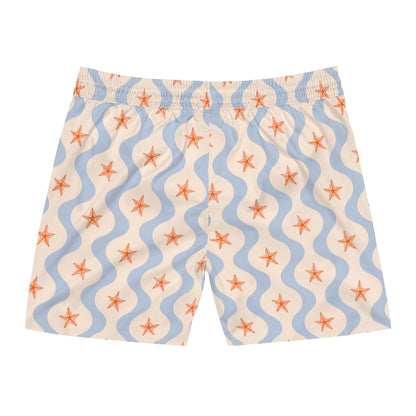 Men's Seaside Starfish Swim Shorts – Sky Blue